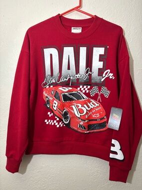 Nascar Red Dale Jr. Racing Crewneck Sweatshirt